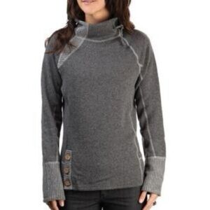 prAna Brandie brown wool turtleneck pullover sweater size XL